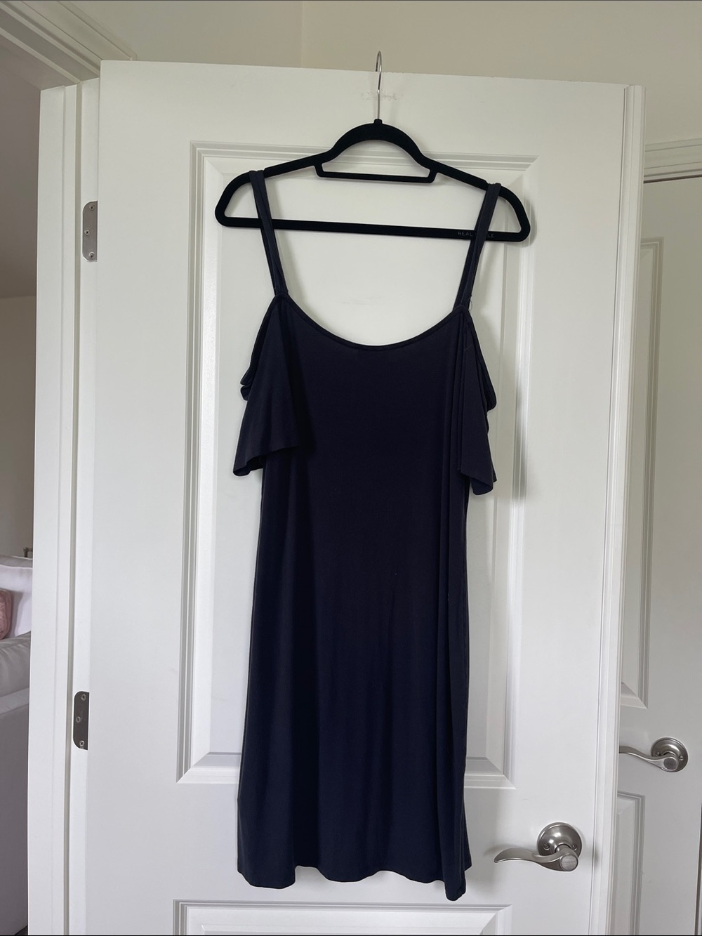 VENUS Black Cold-Shoulder Dress